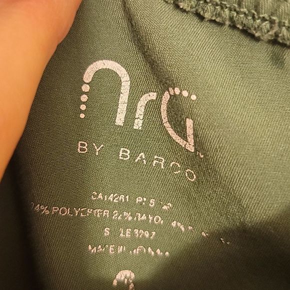 NRG by Barco, Scrub Pants, Green,Belt hoops,4 tool pockets, nonstring - Picture 2 of 9